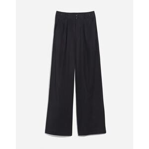 Wide-Leg High-Rise Women's Pants in Black